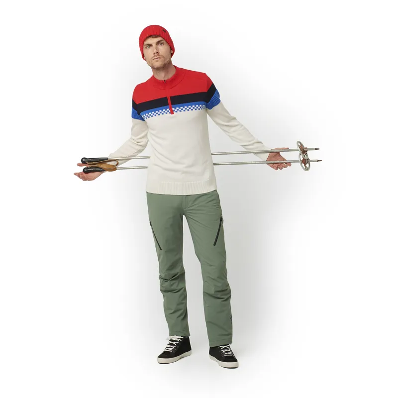 Henjl Kramden Mens Merino Wool Sweater - Snow-2